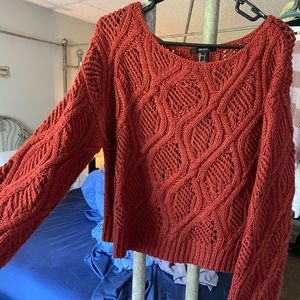 Forever 21 women’s cable knit semi-cropped sweater